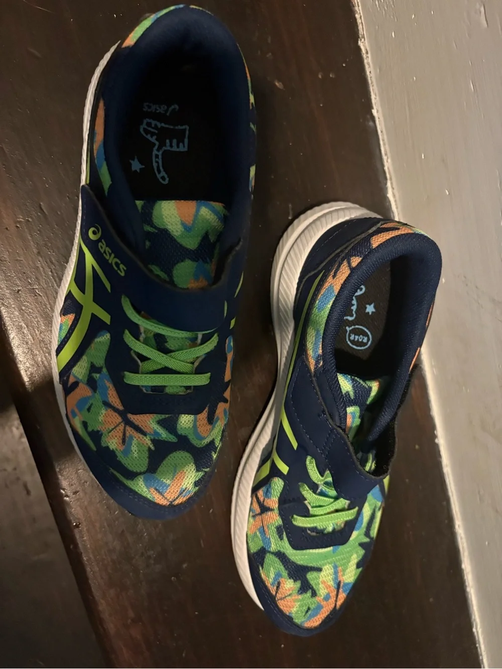 ASICS Kids Navy with Lime & Multicolor  Sneakers